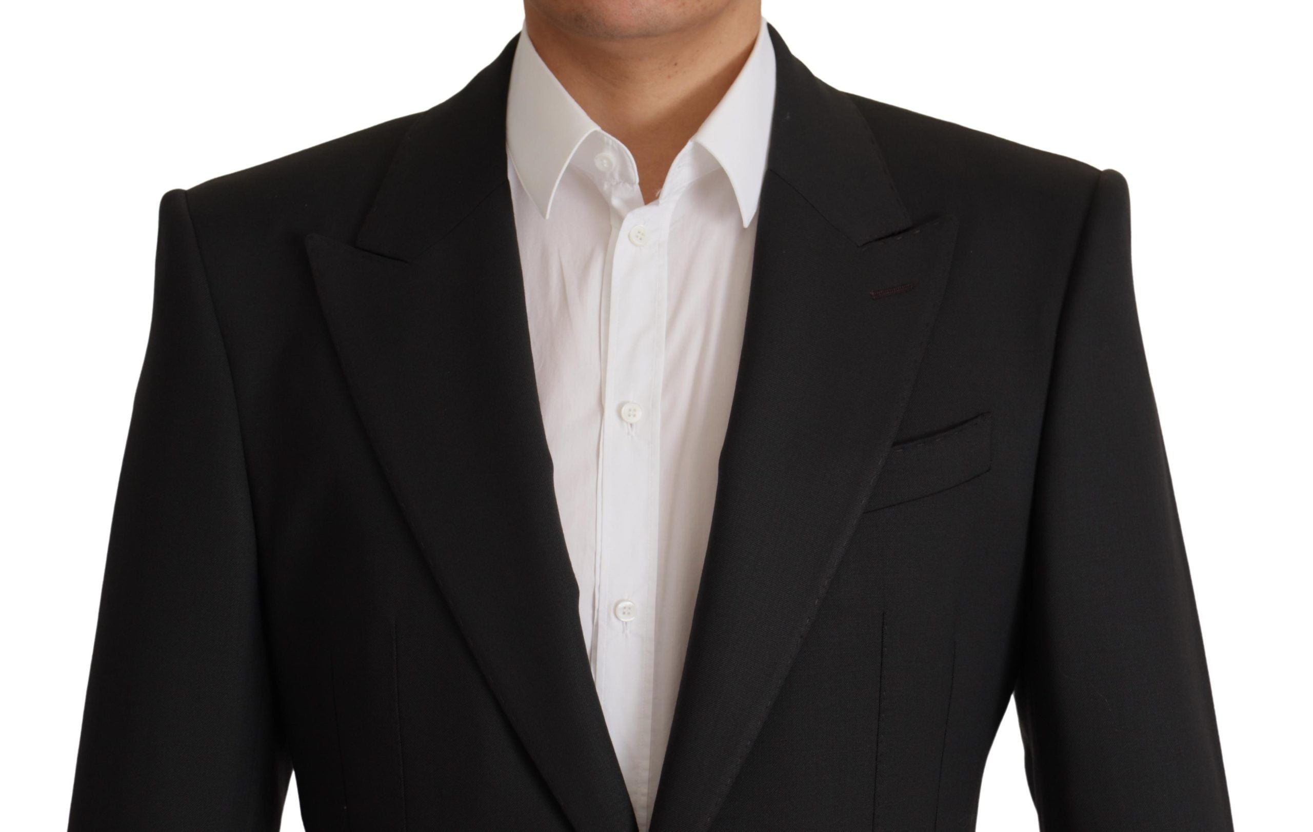 Dolce &amp; Gabbana Sort Uld Enkeltradet Blazer V