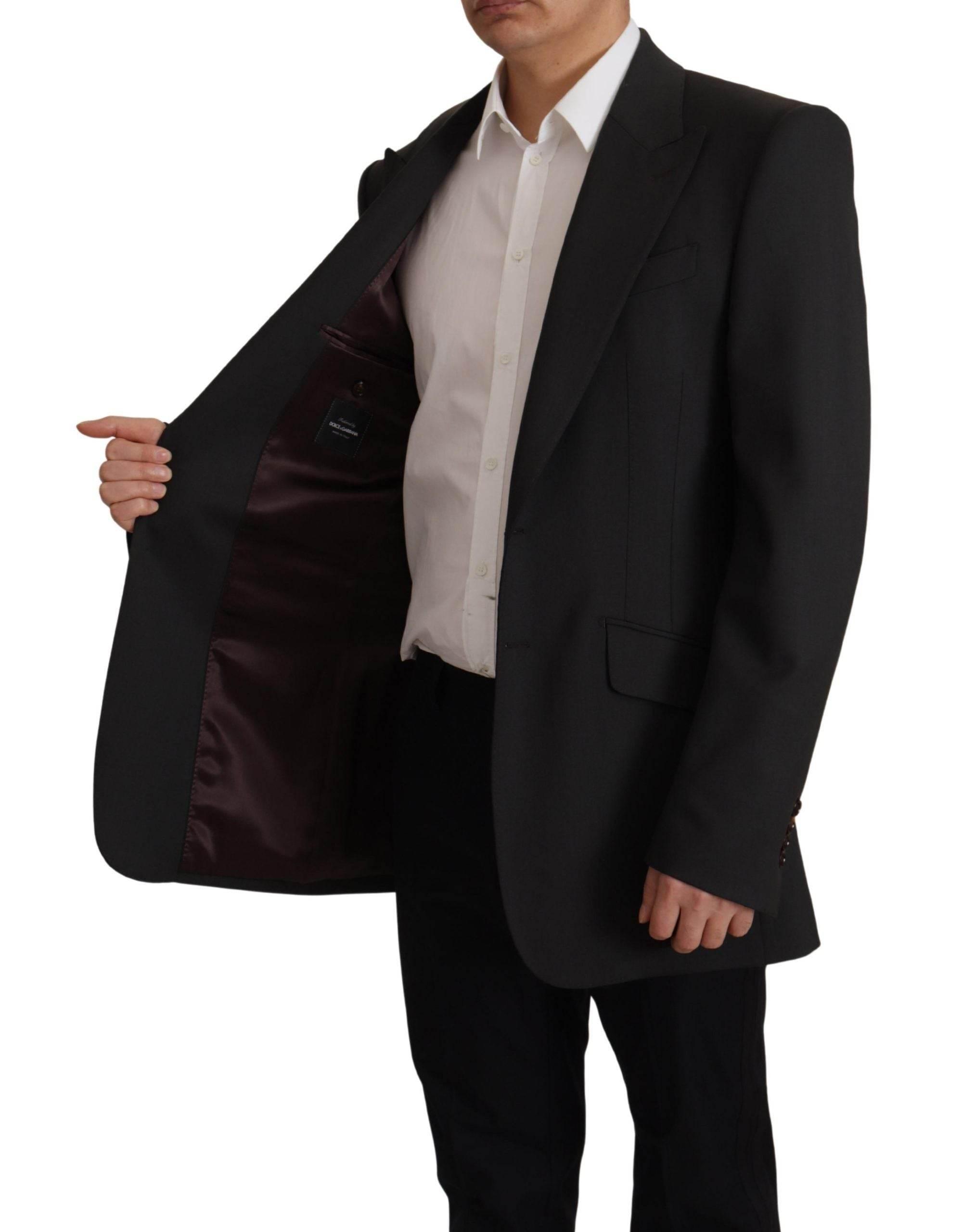Dolce & Gabbana Black Wool Single Breasted Blazer v - Hilstor