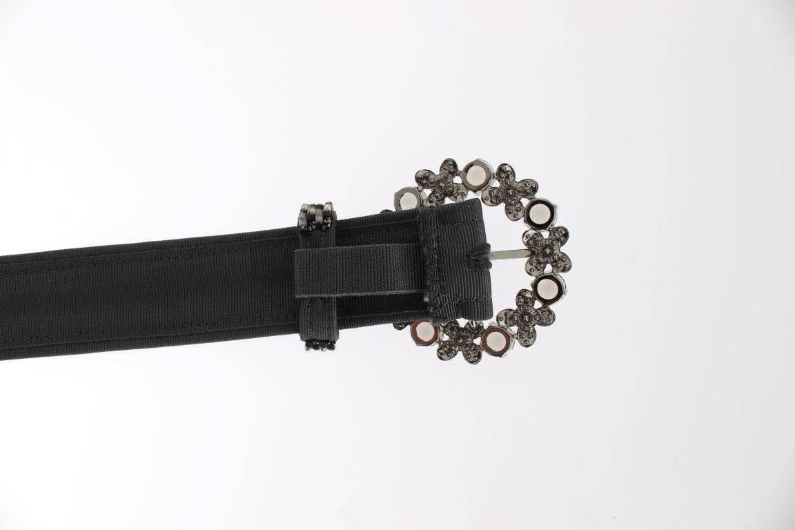 Dolce & Gabbana Crystal Buckle Sequined Waist Belt - Hilstor
