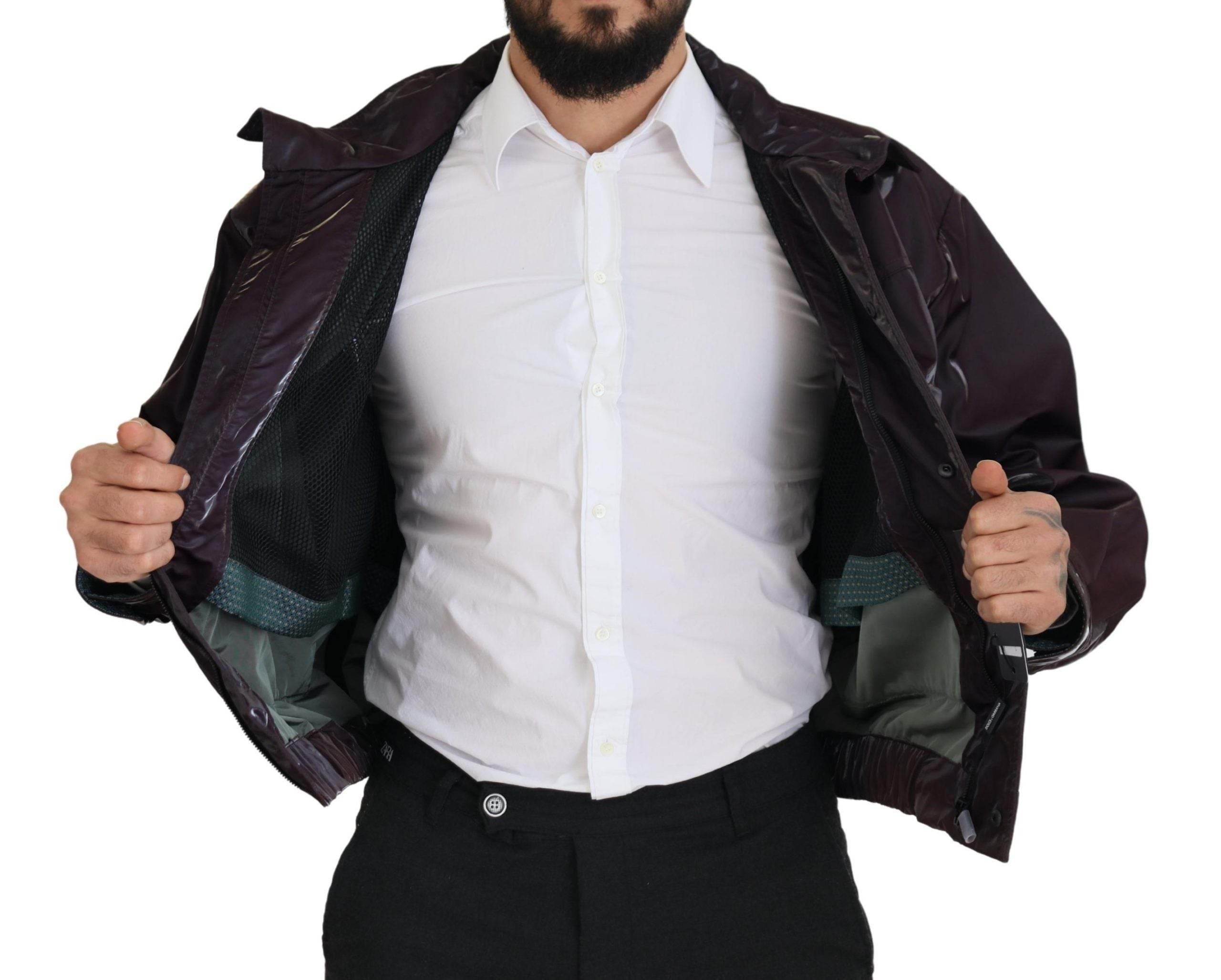 Dolce & Gabbana Elegant Purple Biker Jacket - Hilstor