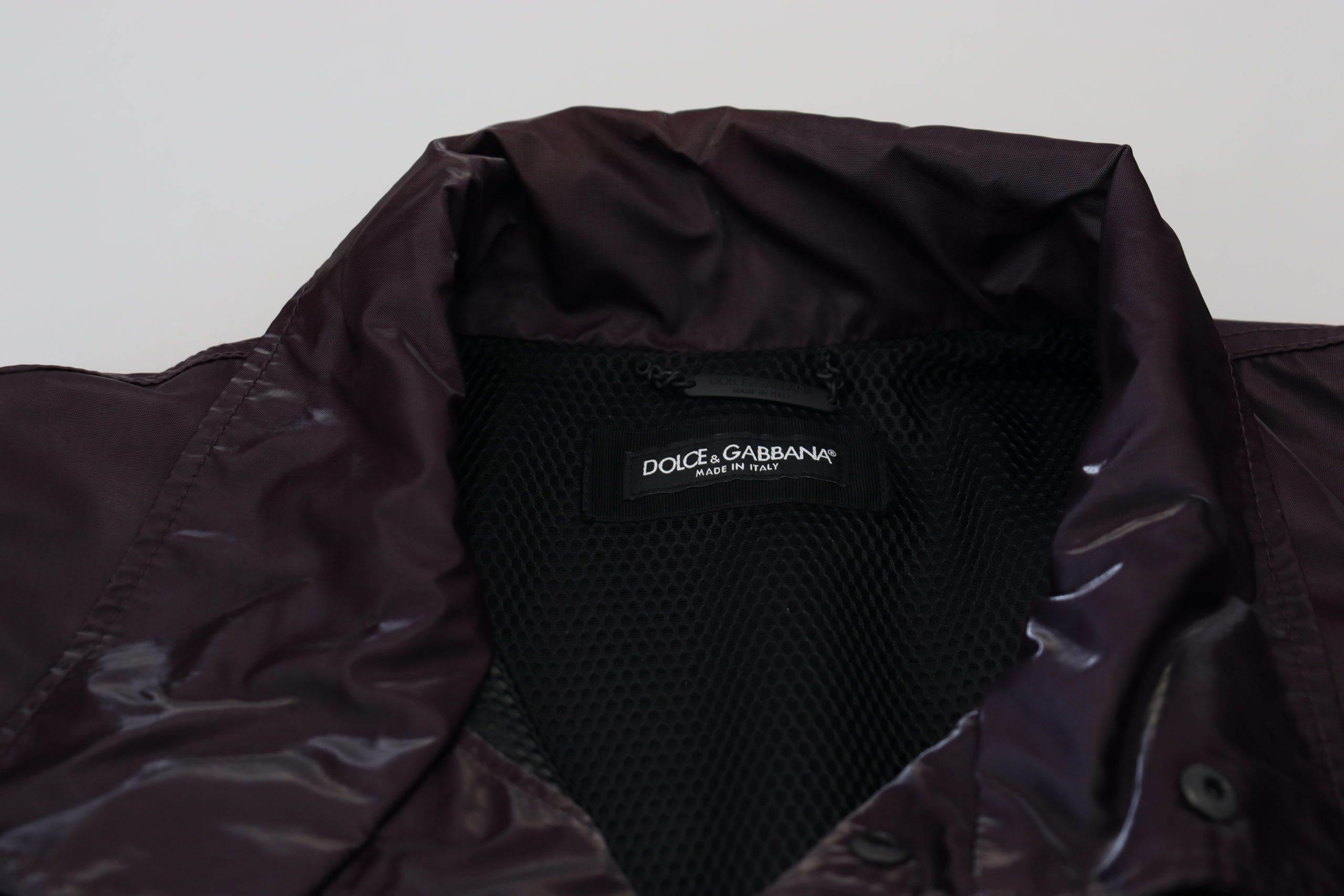 Dolce & Gabbana Elegant Purple Biker Jacket - Hilstor