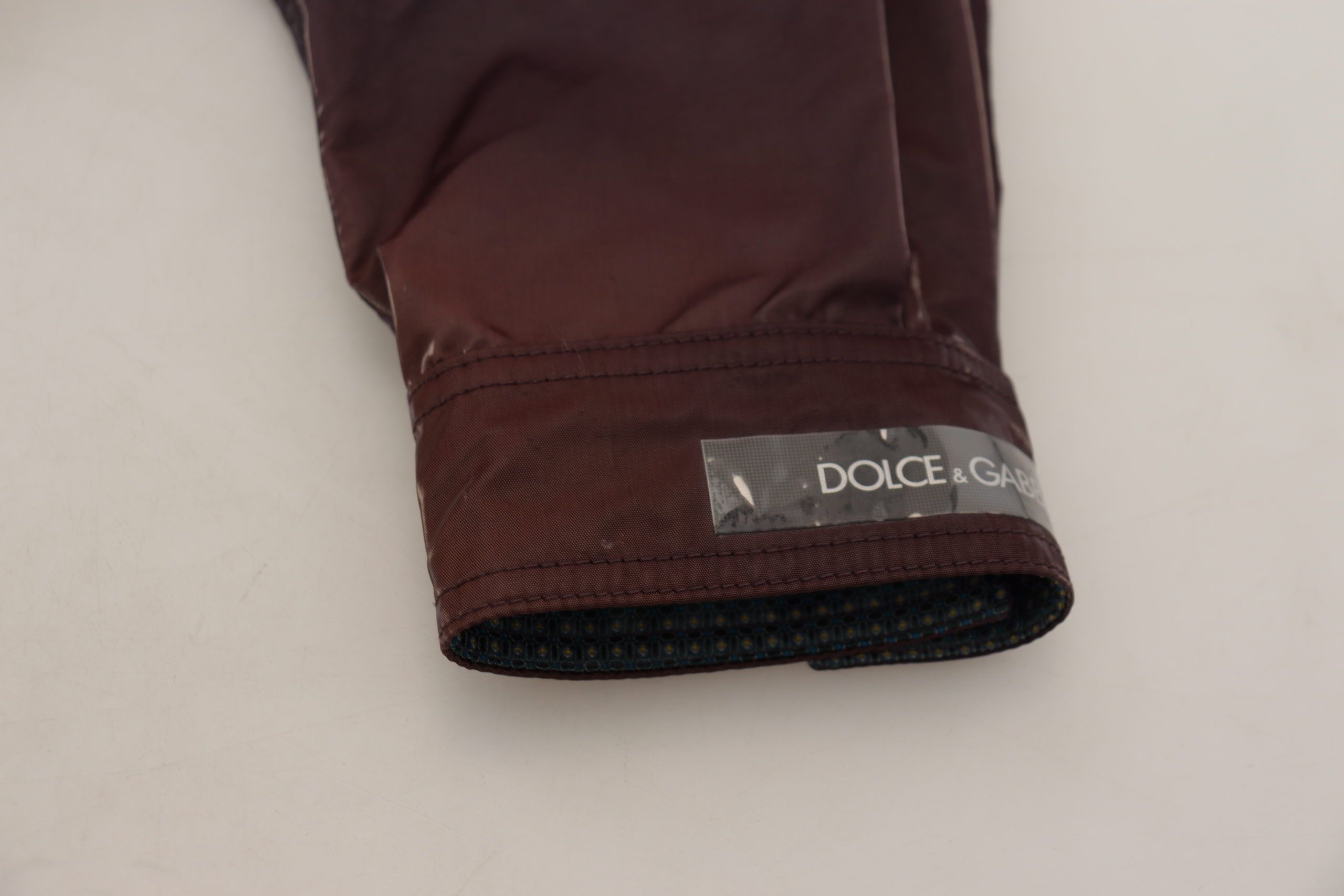 Dolce &amp; Gabbana Lilla Nylonkrave Bikerjakke