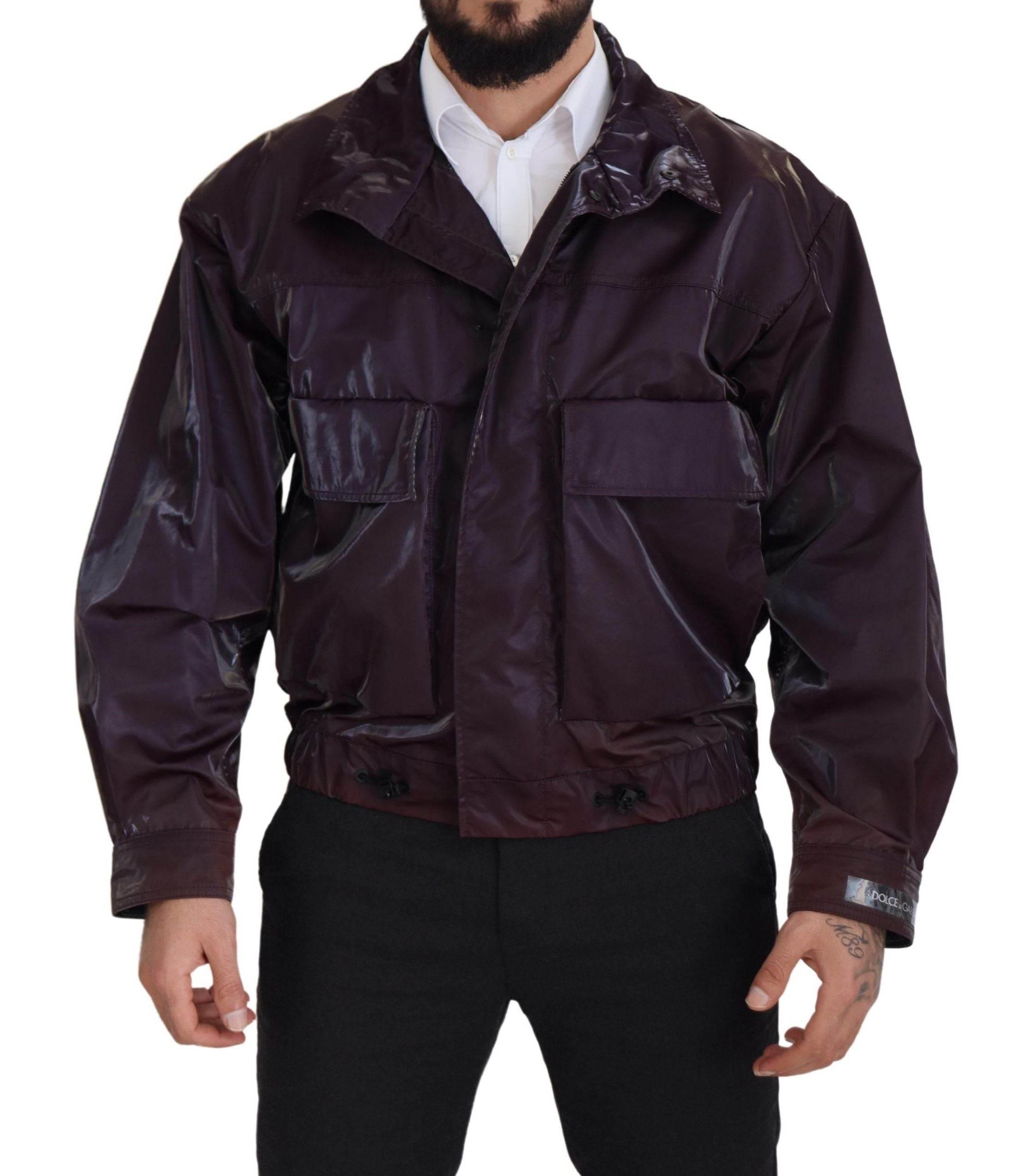 Dolce & Gabbana Elegant Purple Biker Jacket - Hilstor