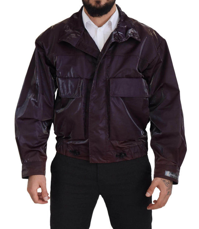 Dolce & Gabbana Elegant Purple Biker Jacket - Hilstor