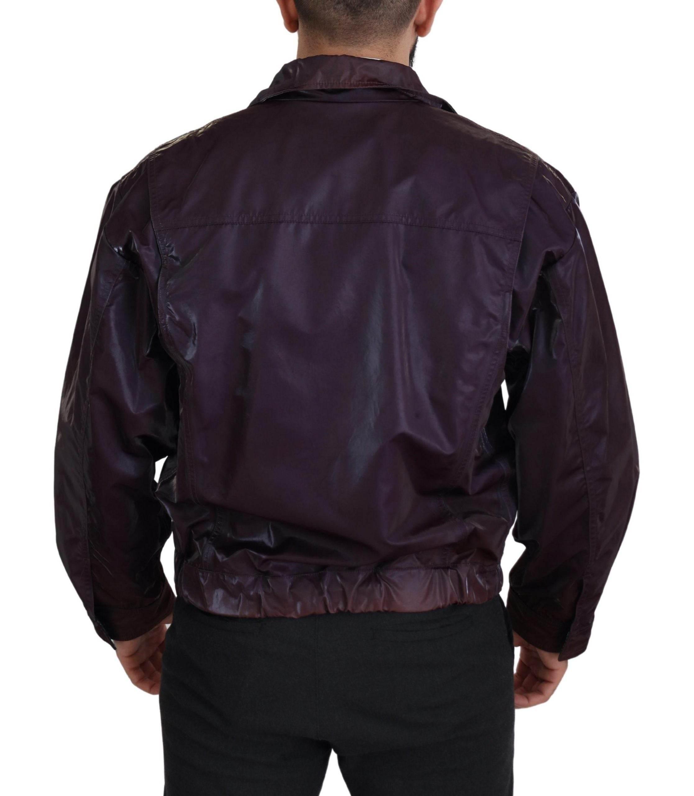 Dolce & Gabbana Elegant Purple Biker Jacket - Hilstor