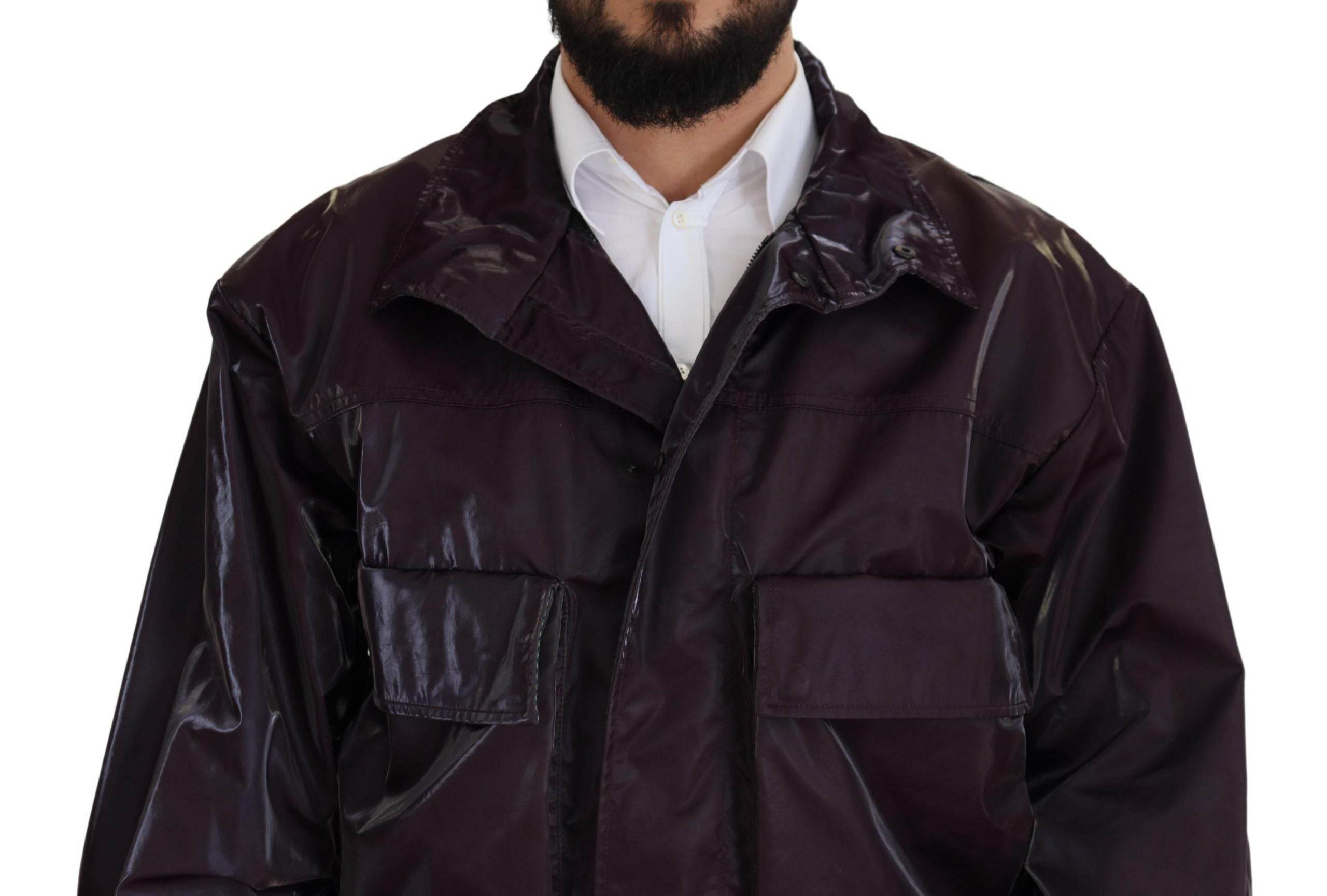 Dolce & Gabbana Elegant Purple Biker Jacket - Hilstor