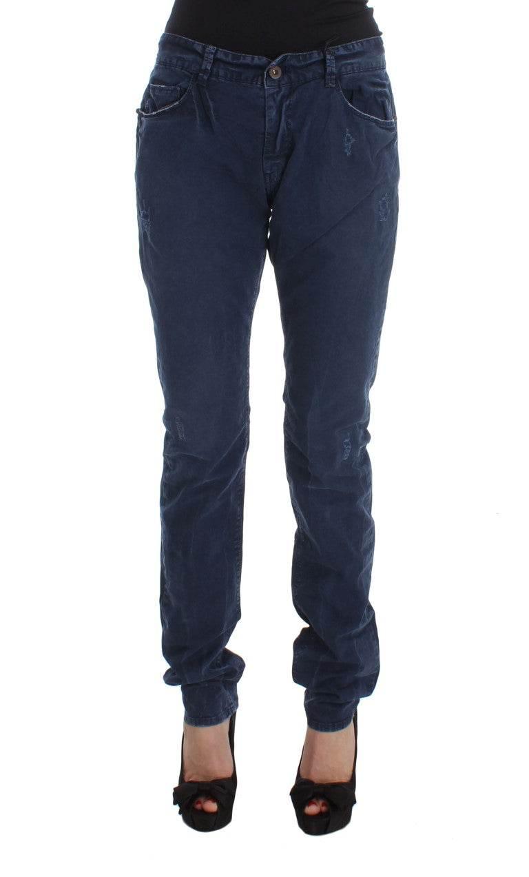Costume National Blue Cotton Blend Denim Jeans - Hilstor