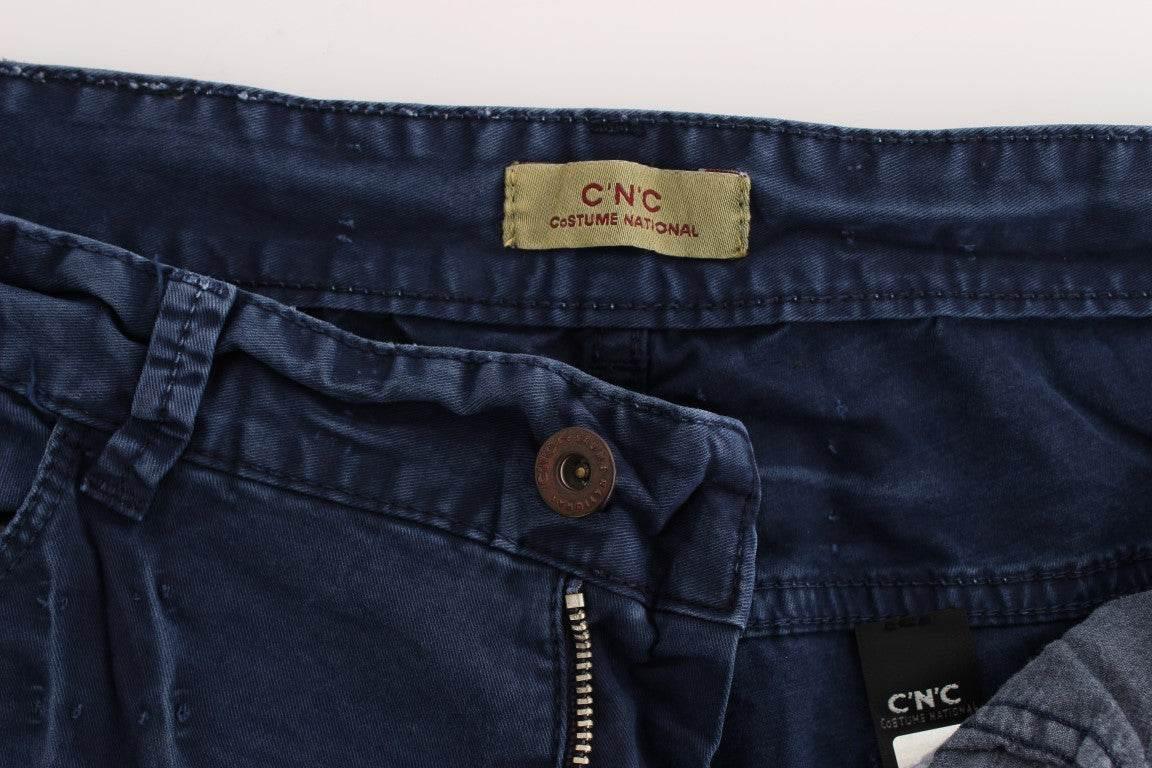 Costume National Blue Cotton Blend Denim Jeans - Hilstor