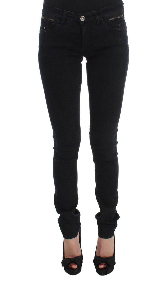 Costume National Black Cotton Slim Fit Denim Jeans - Hilstor