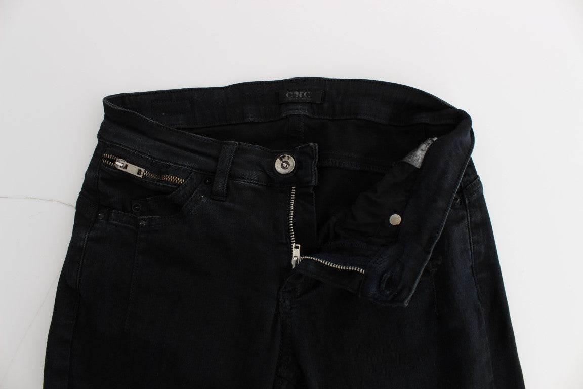 Costume National Black Cotton Slim Fit Denim Jeans - Hilstor
