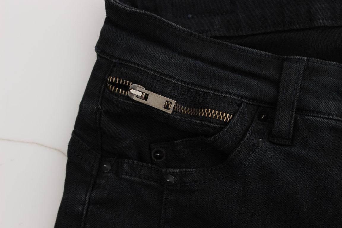 Costume National Black Cotton Slim Fit Denim Jeans - Hilstor