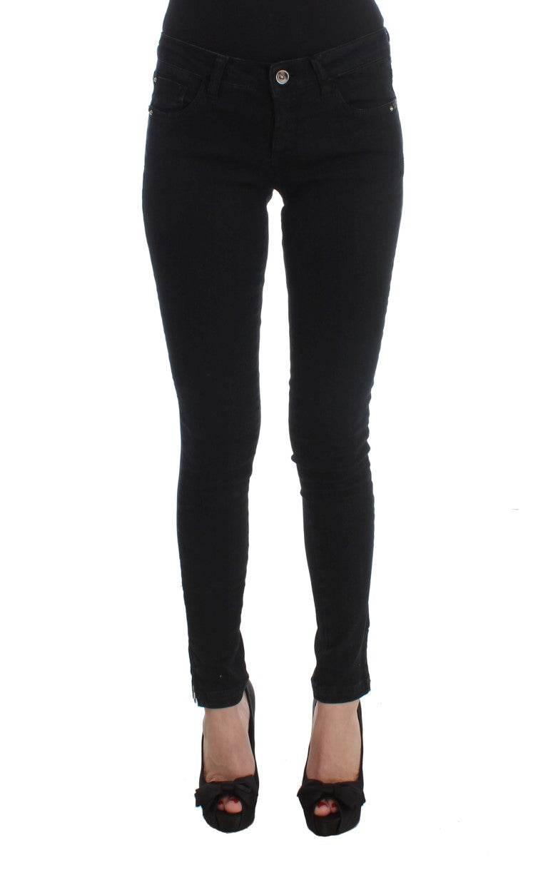 Costume National Black Cotton Slim Fit Denim Jeans - Hilstor