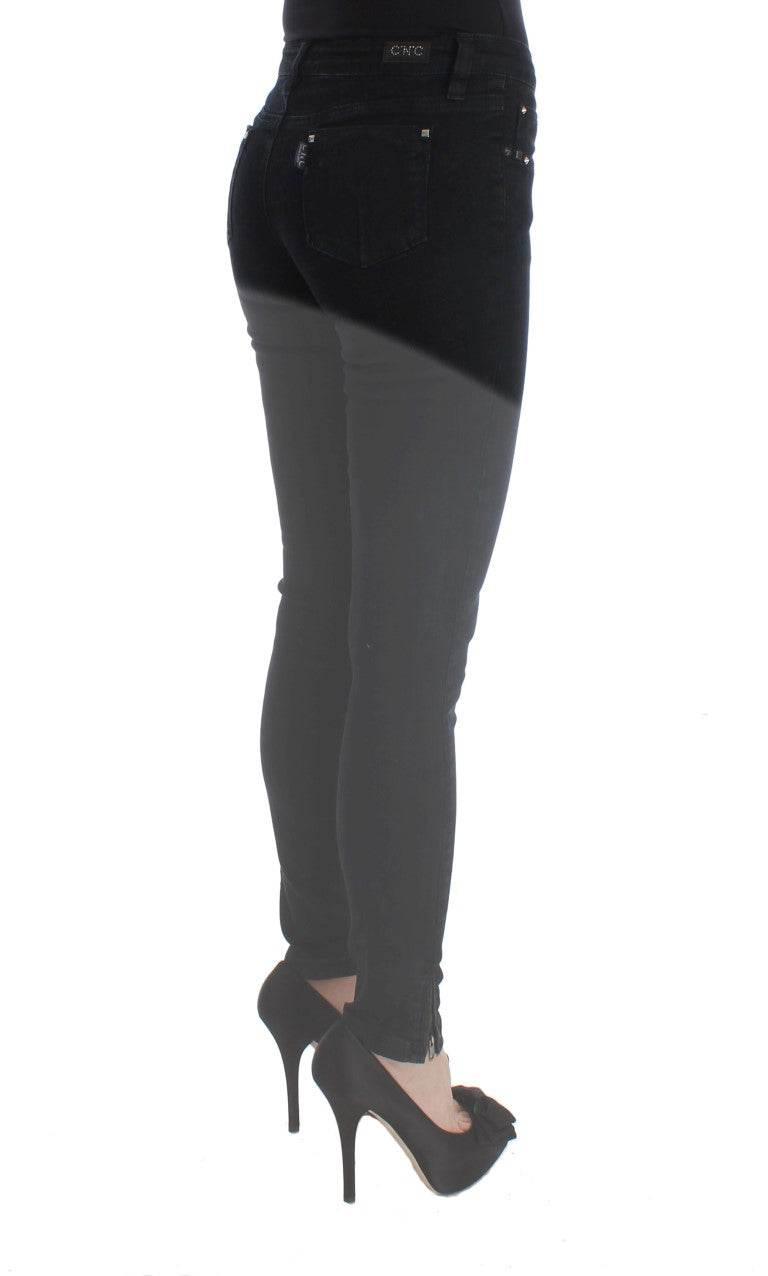 Costume National Black Cotton Slim Fit Denim Jeans - Hilstor