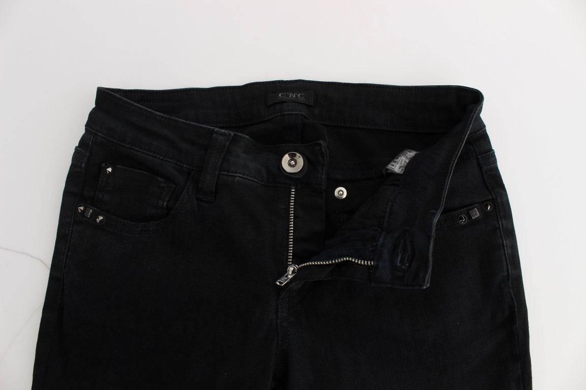 Costume National Black Cotton Slim Fit Denim Jeans - Hilstor