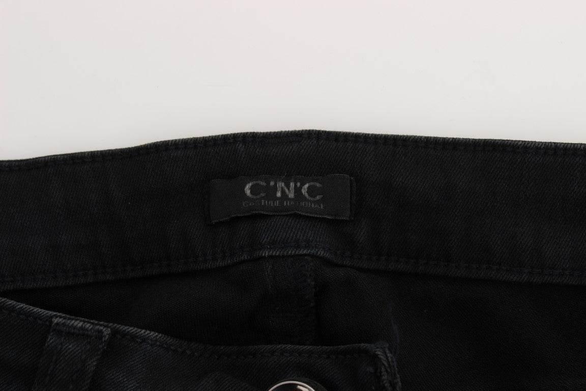 Costume National Black Cotton Slim Fit Denim Jeans - Hilstor