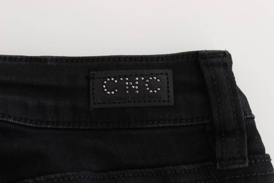 Costume National Black Cotton Slim Fit Denim Jeans - Hilstor