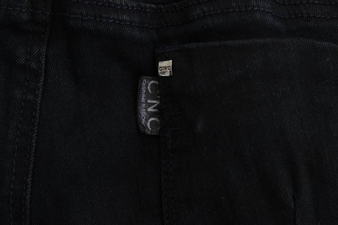 Costume National Black Cotton Slim Fit Denim Jeans - Hilstor
