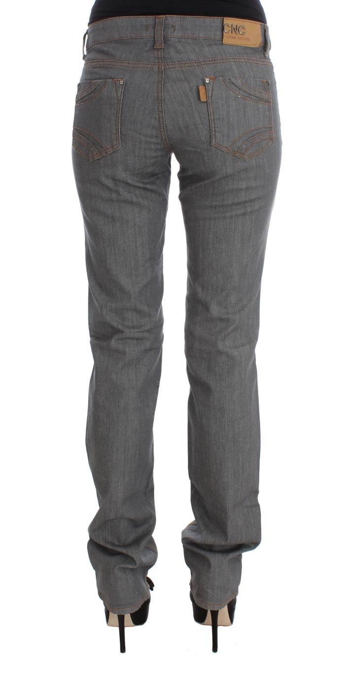 Costume National Gray Cotton Regular Fit Denim Jeans - Hilstor