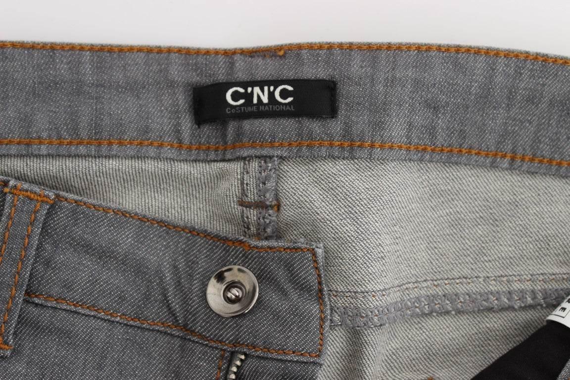 Costume National Gray Cotton Regular Fit Denim Jeans - Hilstor