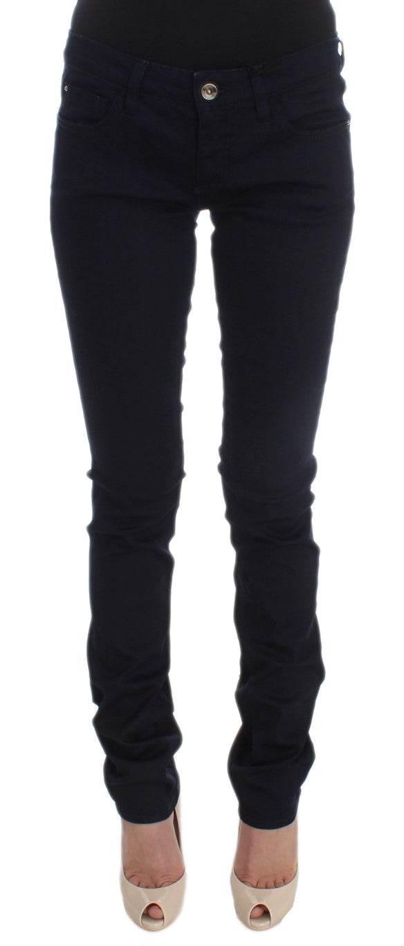 Costume National Blue Cotton Blend Slim Fit Jeans - Hilstor