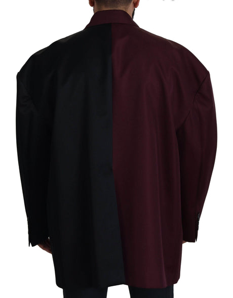 Dolce & Gabbana Bordeaux Polyester Double Breasted Jacket - Hilstor
