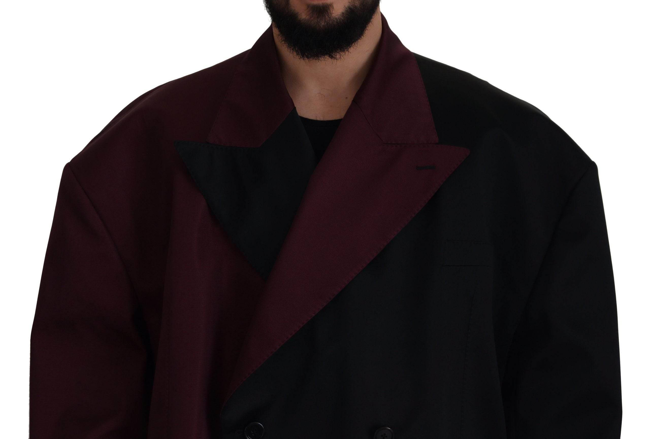 Dolce & Gabbana Bordeaux Polyester Double Breasted Jacket - Hilstor