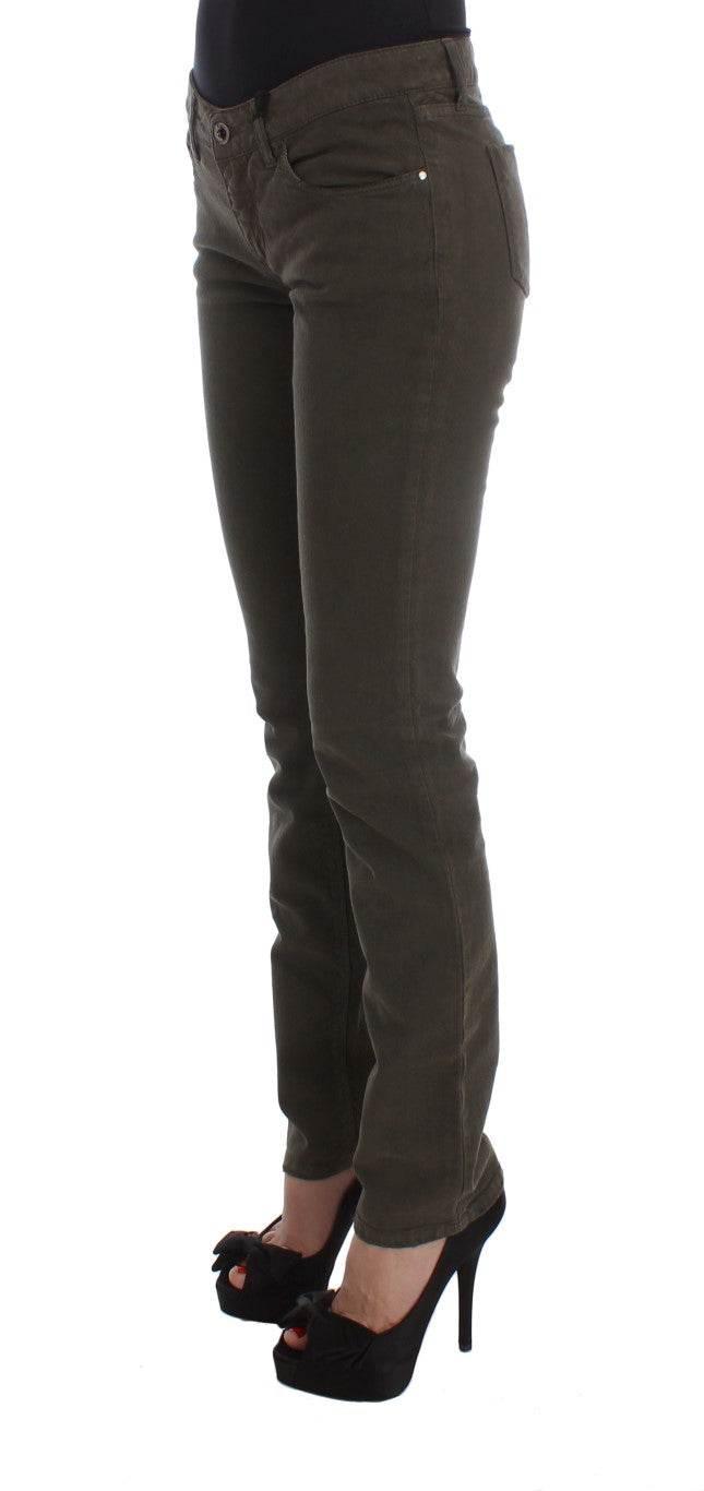 Costume National Green Cotton Blend Slim Fit Jeans - Hilstor