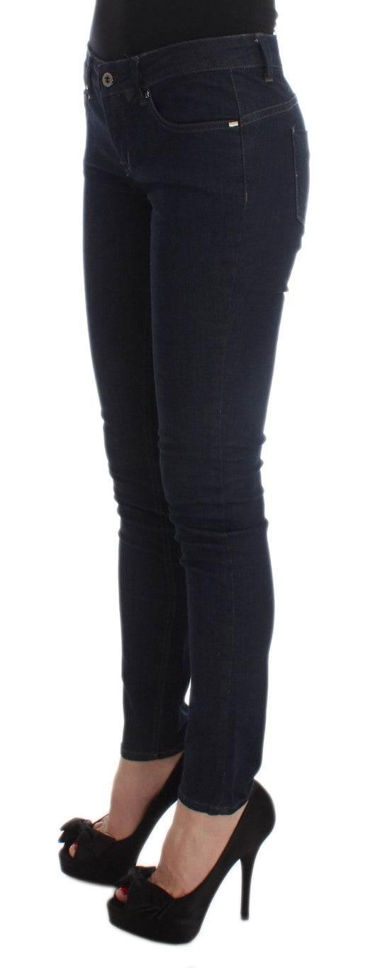 Costume National Blue Cotton Blend Slim Fit Jeans - Hilstor
