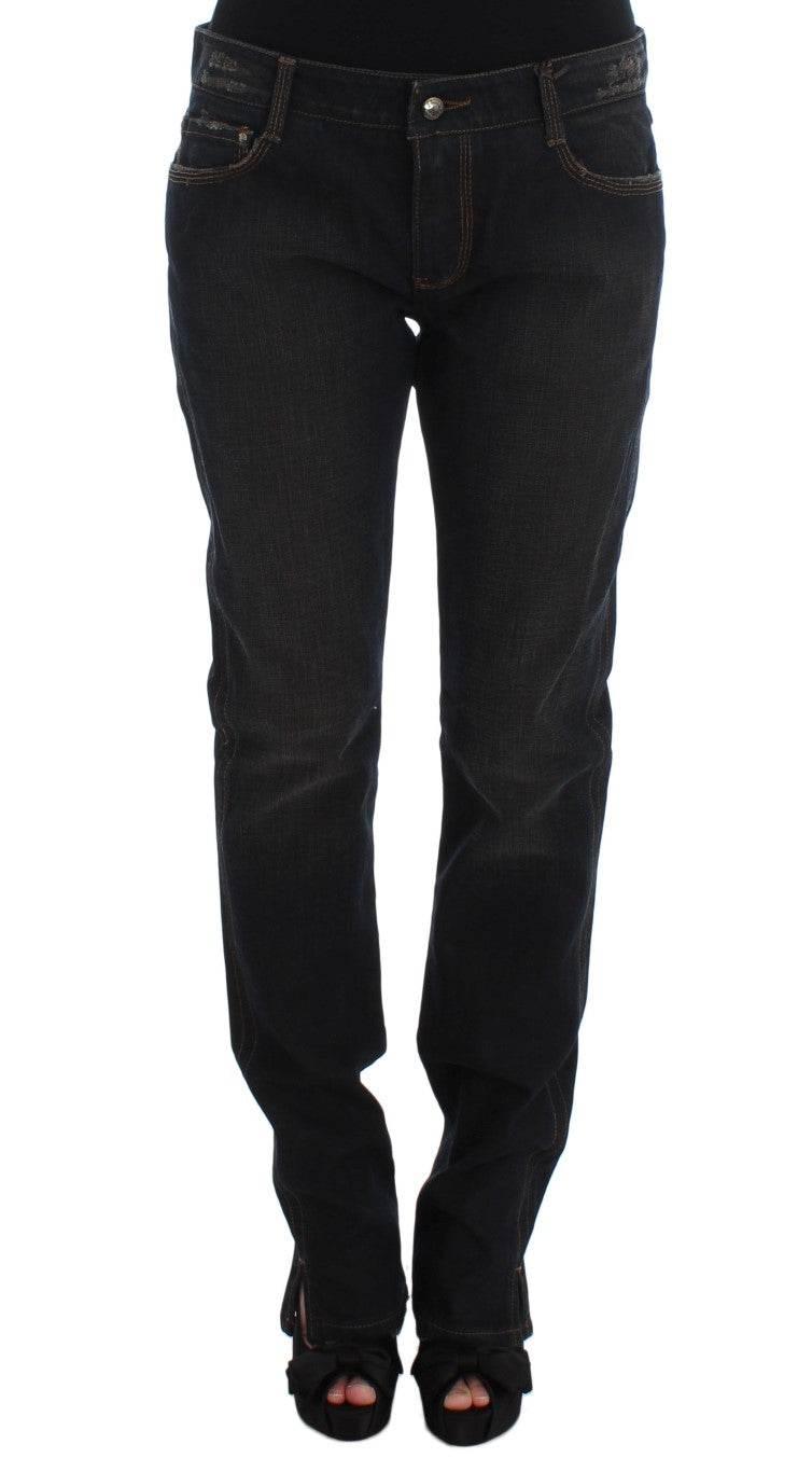 Ermanno Scervino Blue Wash Cotton Boyfriend Jeans - Hilstor