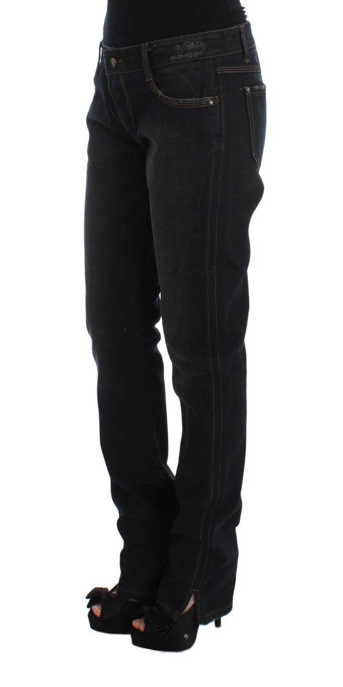 Ermanno Scervino Blue Wash Cotton Boyfriend Jeans - Hilstor