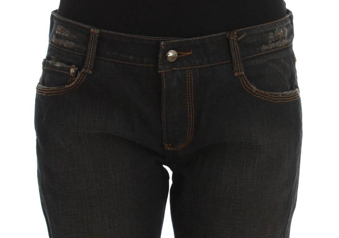 Ermanno Scervino Blue Wash Cotton Boyfriend Jeans - Hilstor
