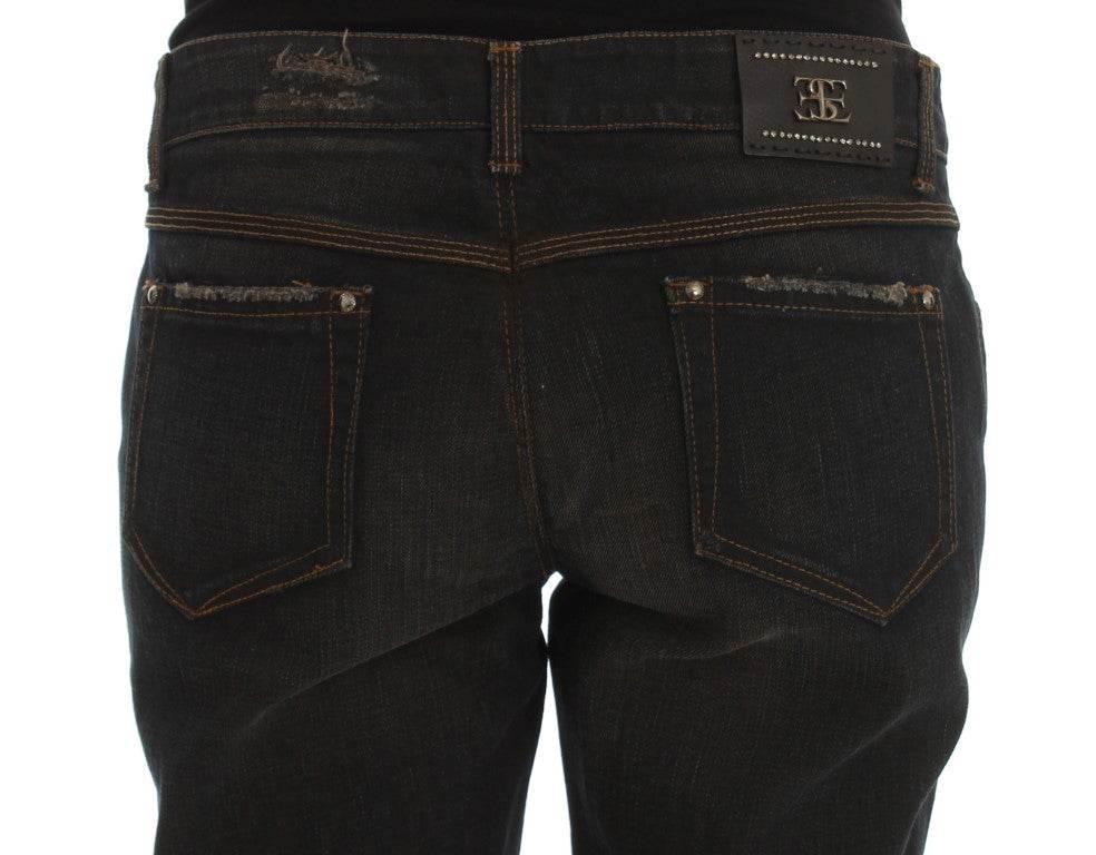Ermanno Scervino Blue Wash Cotton Boyfriend Jeans - Hilstor