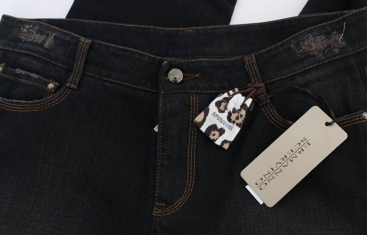 Ermanno Scervino Blue Wash Cotton Boyfriend Jeans - Hilstor