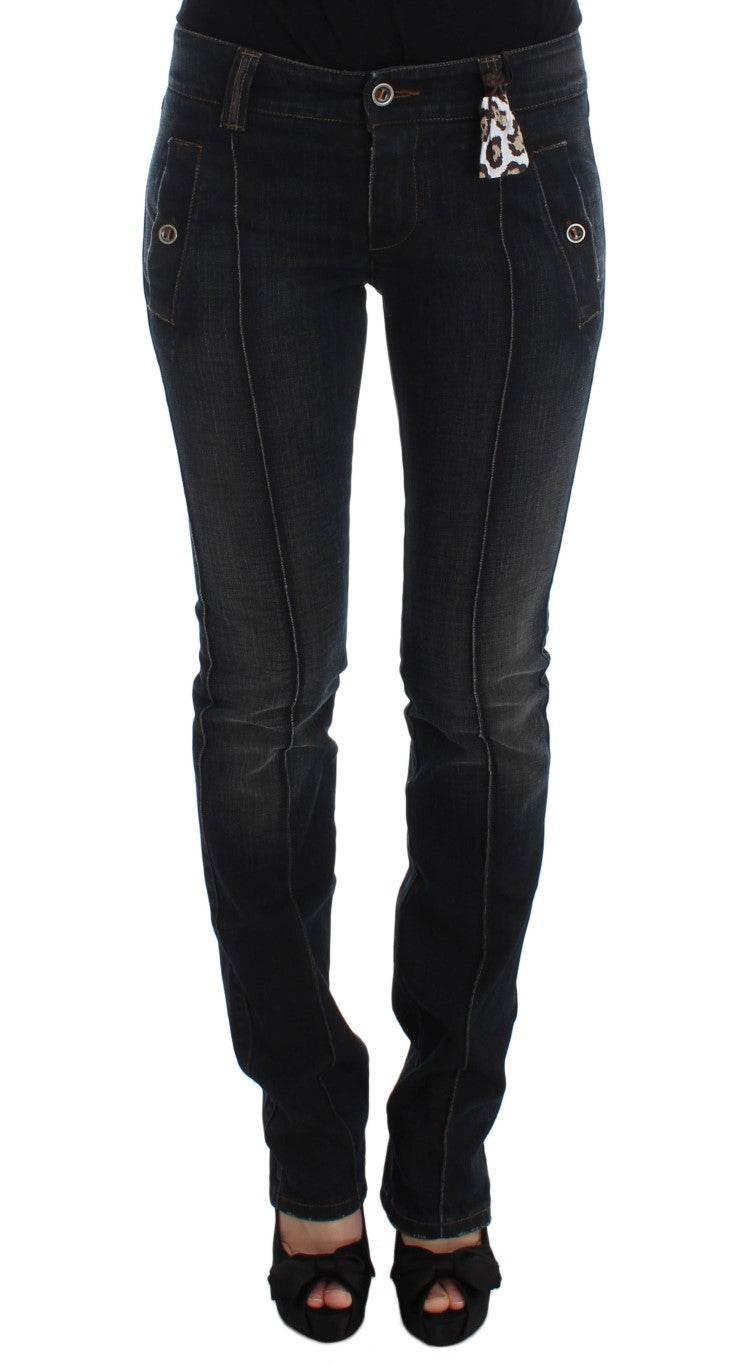 Ermanno Scervino Blue Wash Cotton Slim Fit Jeans - Hilstor