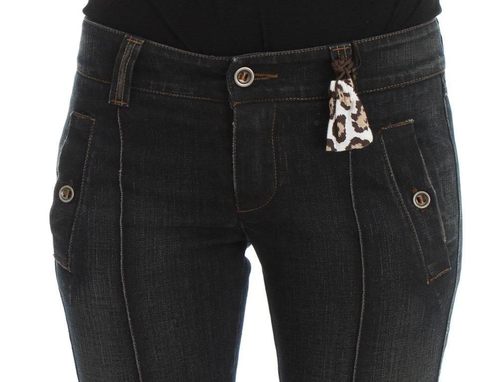 Ermanno Scervino Blue Wash Cotton Slim Fit Jeans - Hilstor