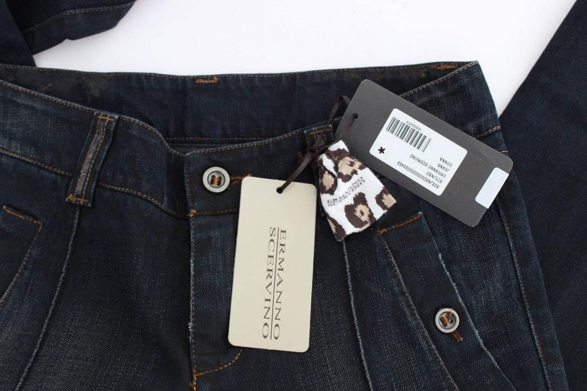 Ermanno Scervino Blue Wash Cotton Slim Fit Jeans - Hilstor