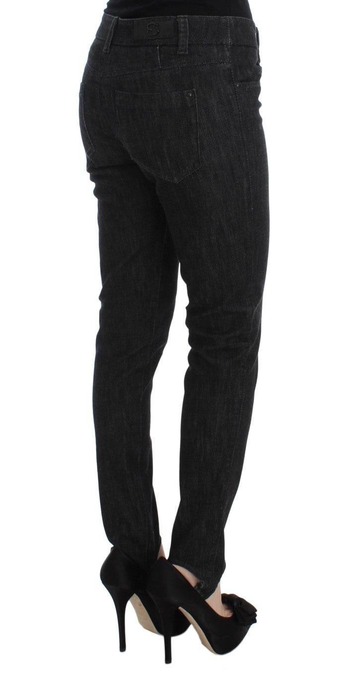 Ermanno Scervino Blue Cotton Slim Fit Denim Jeans - Hilstor