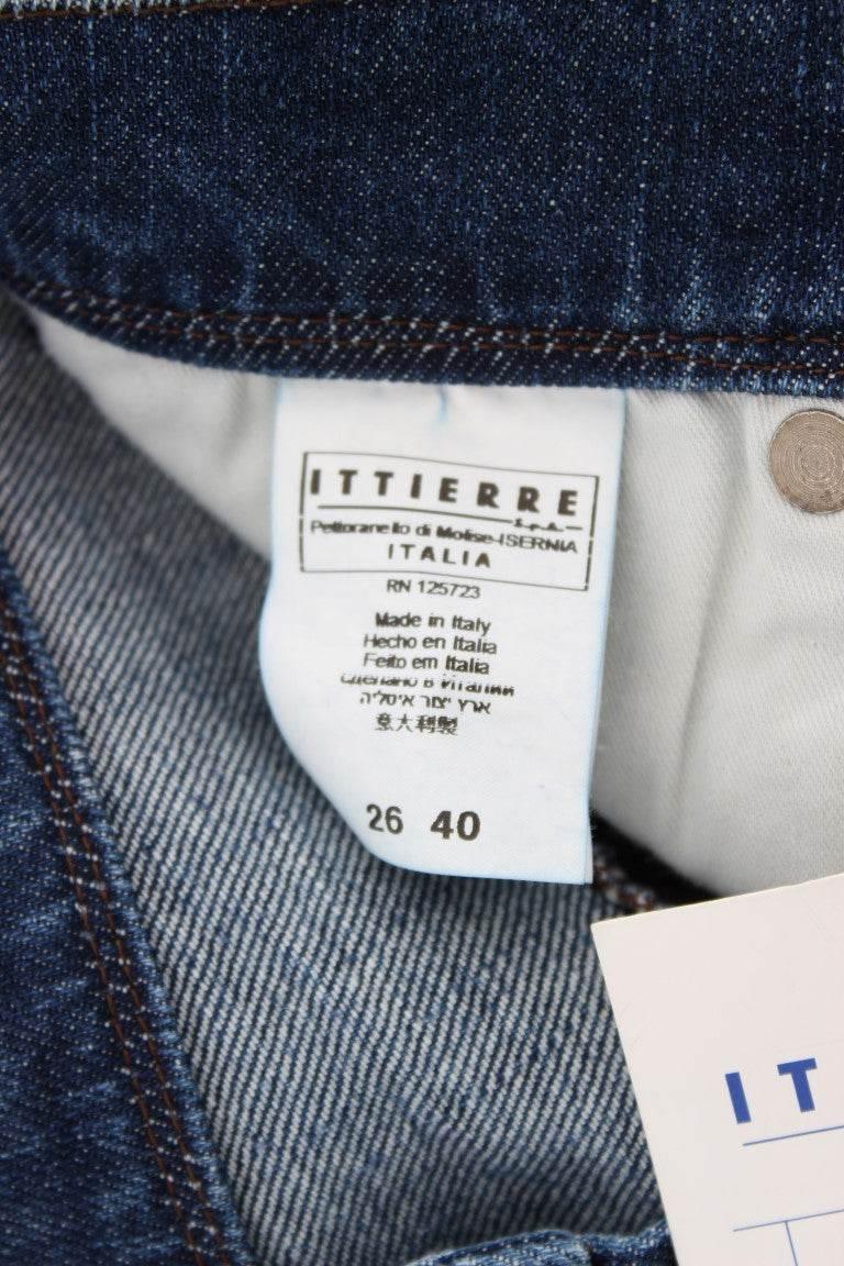 Ermanno Scervino Blue Wash Cotton Blend Slim Fit Jeans - Hilstor