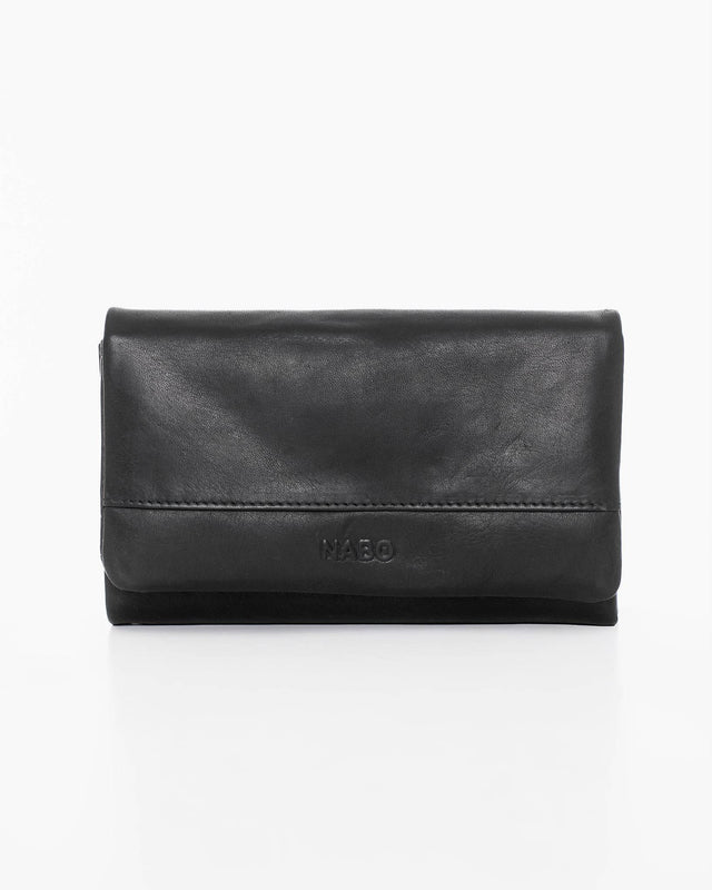 Leather Wallet NK305 (RFID-Blocking) – Black, Made in Europe | 14 Card Slots & Genuine Leather - Hilstor