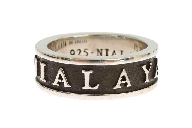Nialaya Elegant Silver and Black Men's Sterling Ring - Hilstor