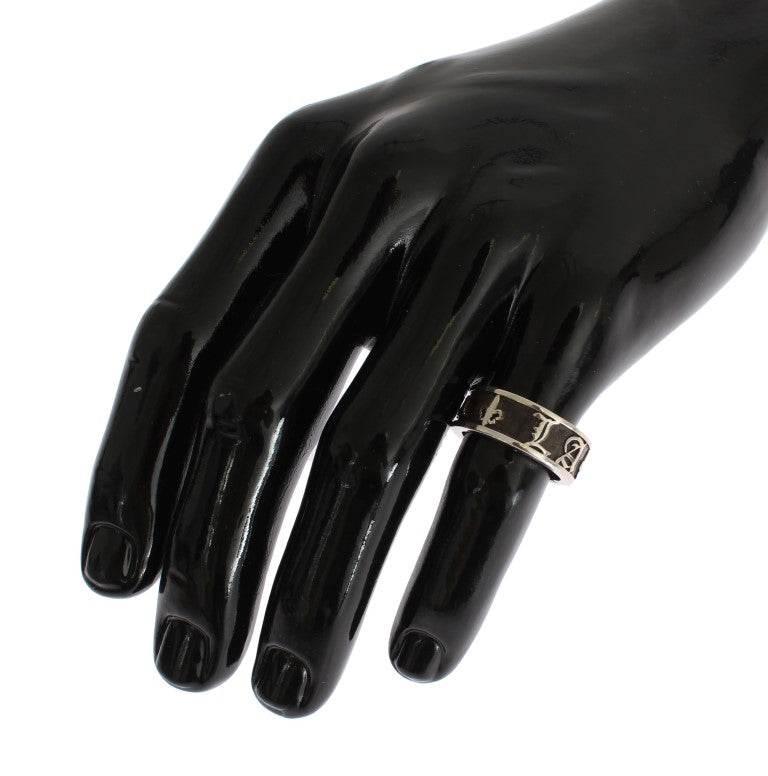 Nialaya Elegant Silver and Black Men's Sterling Ring - Hilstor