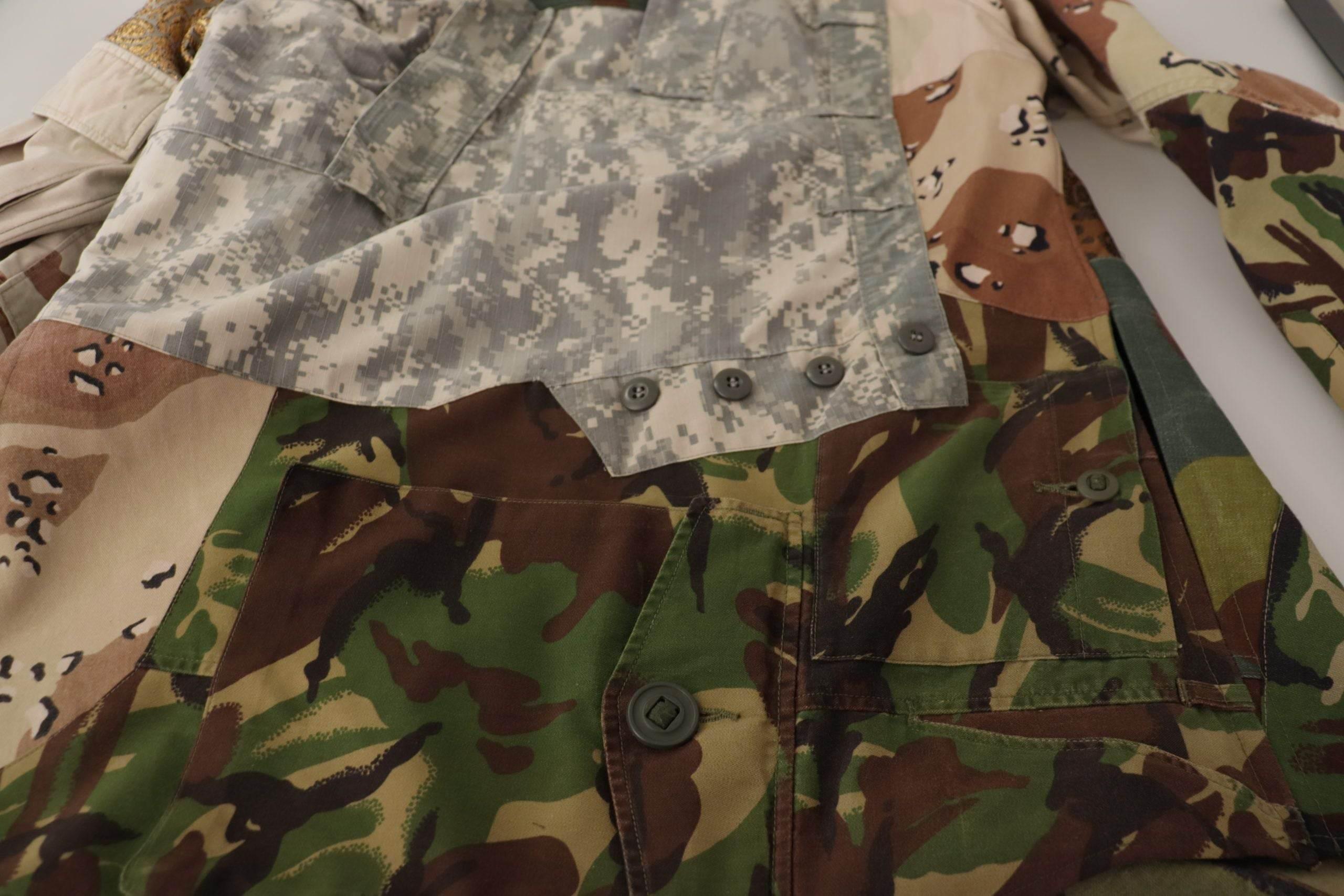 Dolce & Gabbana Multicolor Button Down Patchwork Shirt - Hilstor