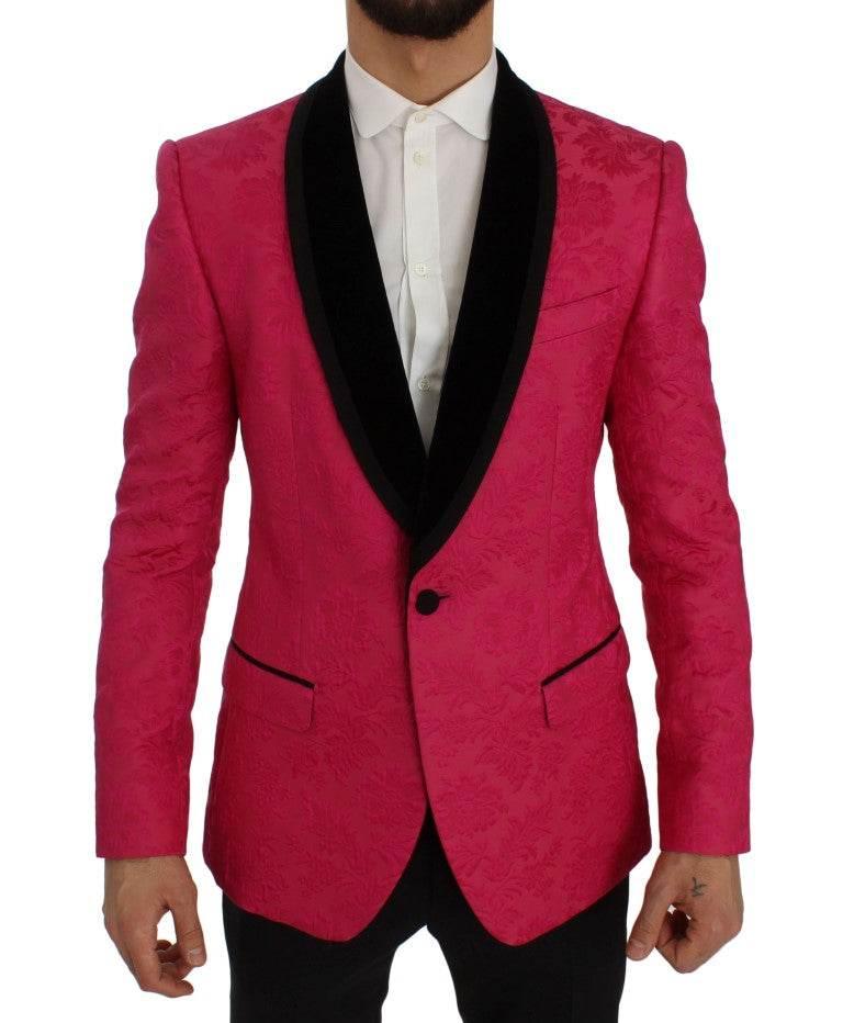 Dolce & Gabbana Floral Brocade Single-Breasted Blazer - Hilstor