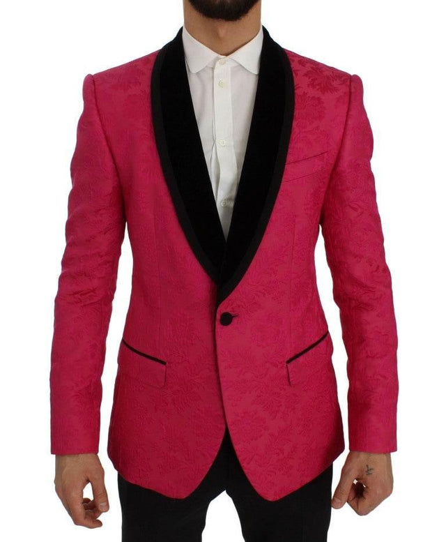 Dolce & Gabbana Floral Brocade Single-Breasted Blazer - Hilstor