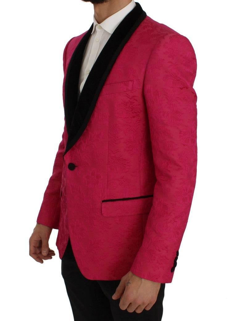Dolce & Gabbana Floral Brocade Single-Breasted Blazer - Hilstor