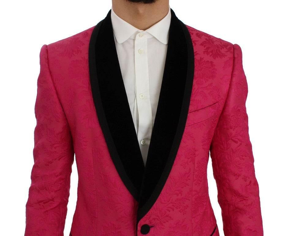 Dolce & Gabbana Floral Brocade Single-Breasted Blazer - Hilstor