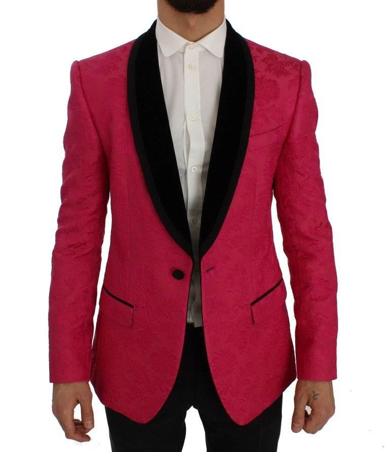 Dolce & Gabbana Floral Brocade Single-Breasted Blazer - Hilstor