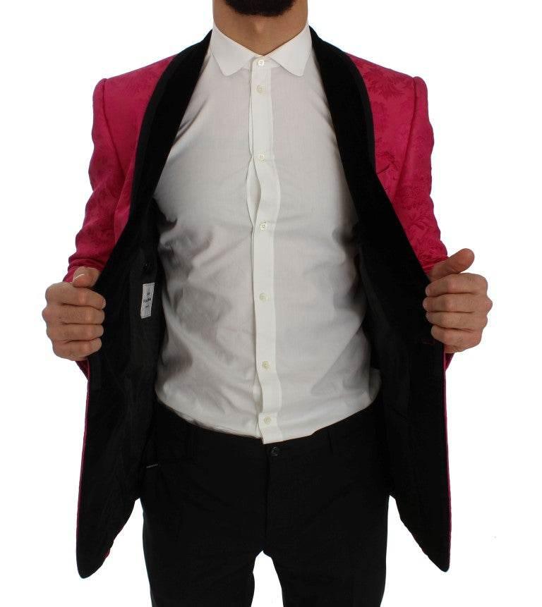 Dolce & Gabbana Floral Brocade Single-Breasted Blazer - Hilstor