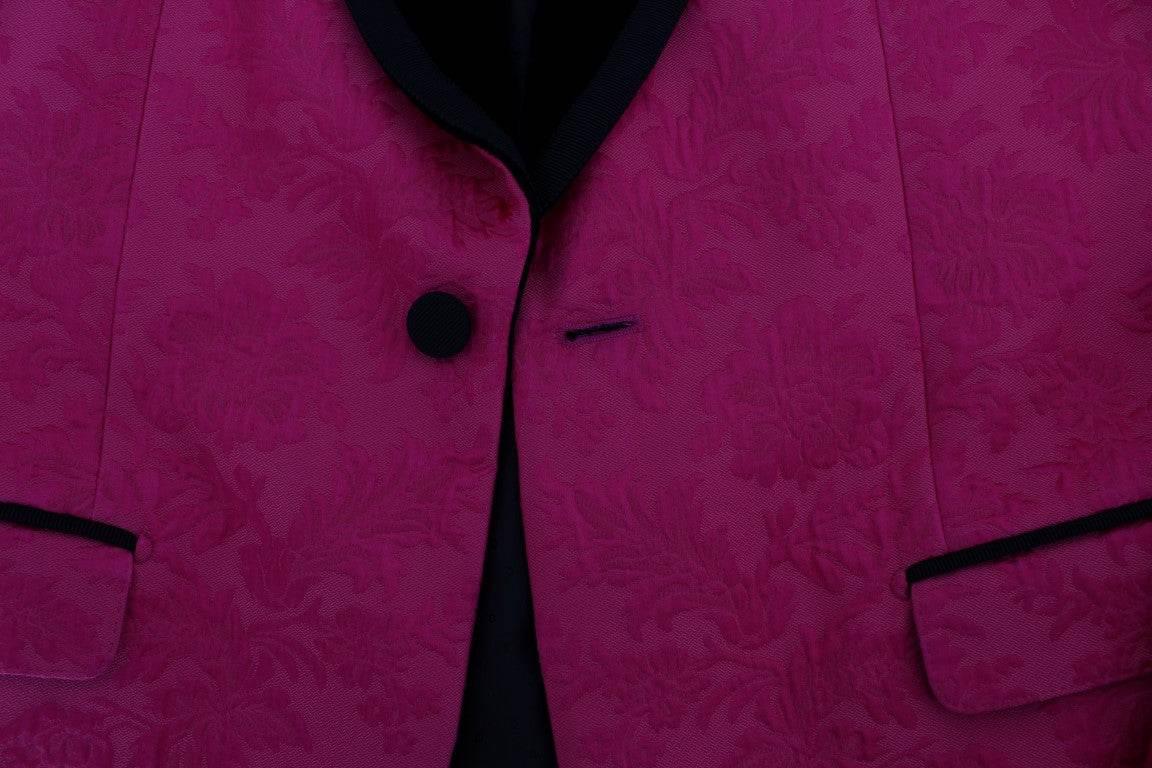 Dolce & Gabbana Floral Brocade Single-Breasted Blazer - Hilstor