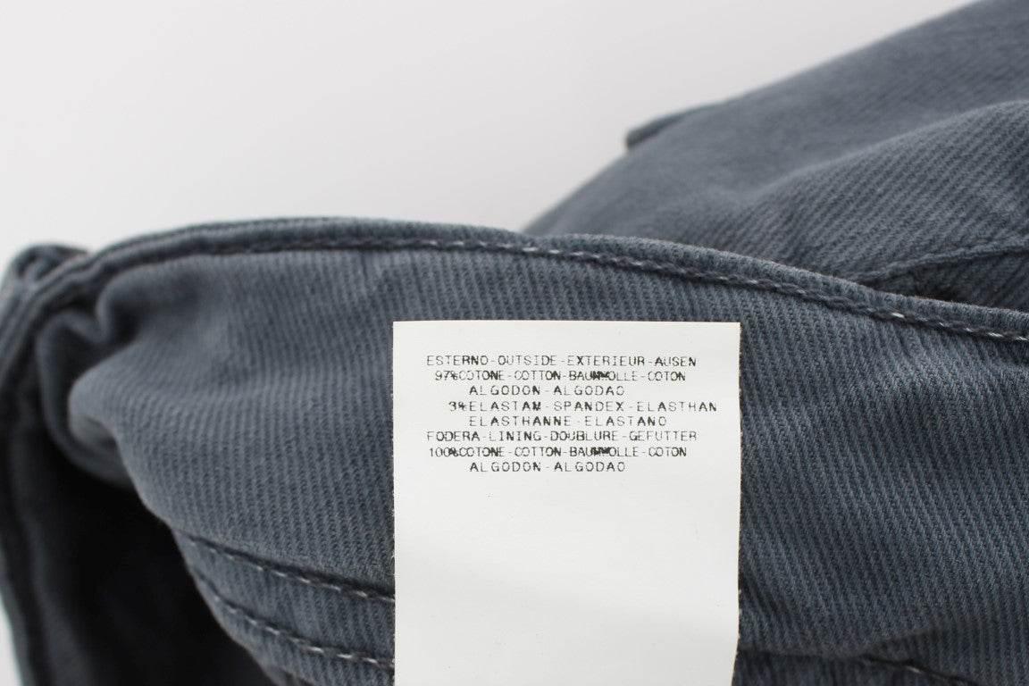 John Galliano Blue Cotton Blend Slim Fit Bootcut Jeans - Hilstor